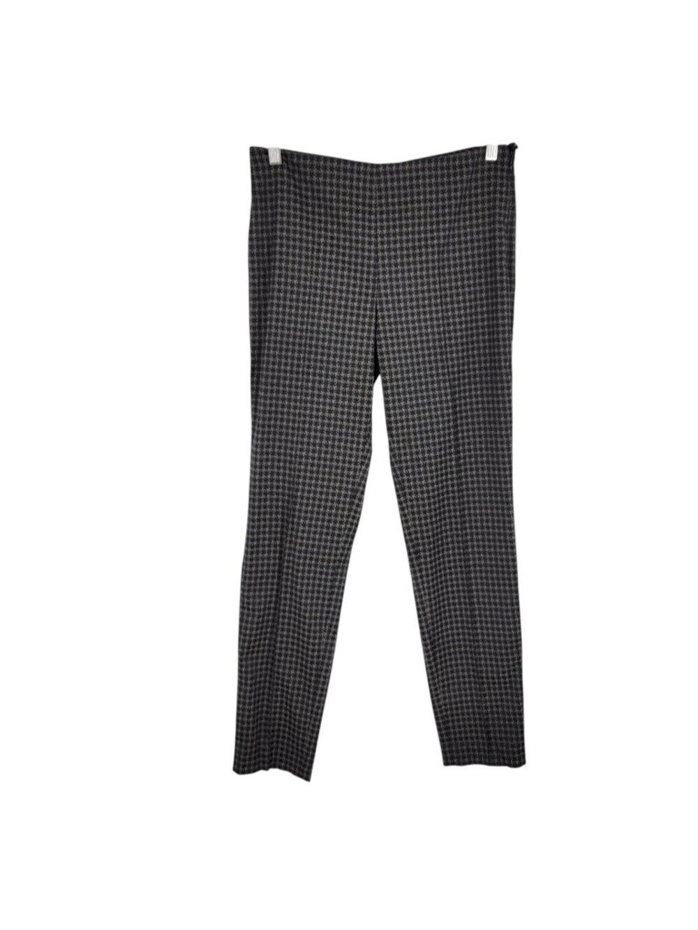 Akris US 6 Houndstooth Pants Low Rise Slim Straight Made in Italy side zip